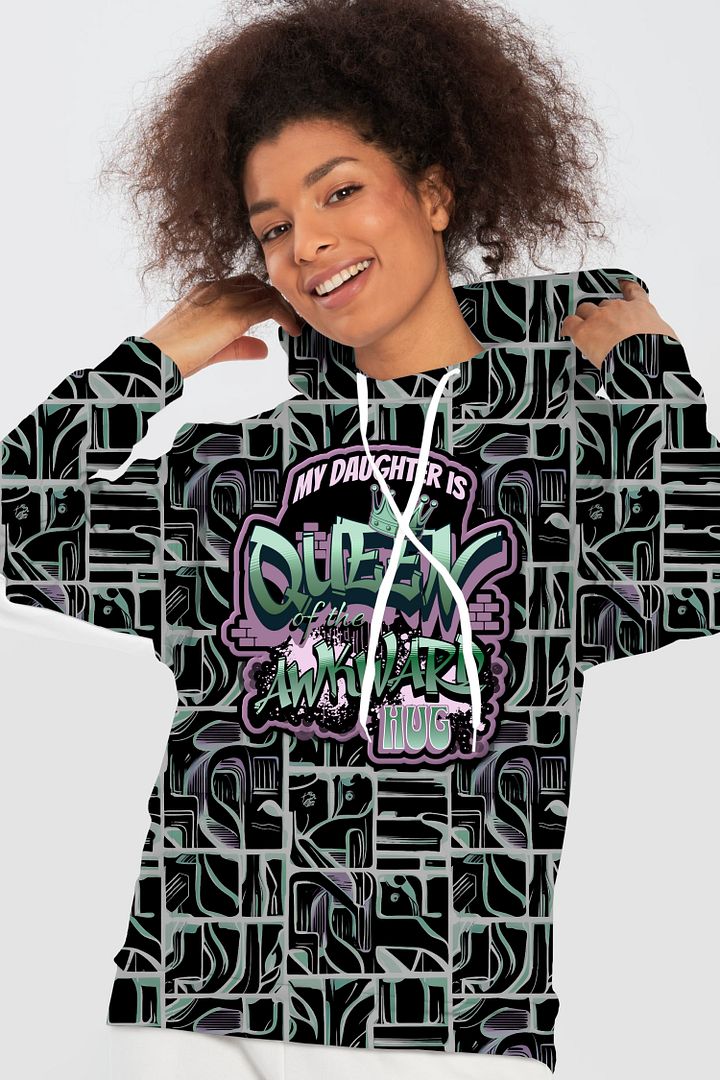 Queen of the Awkward Hug #Autism All Over Print Hoodie product image (2)