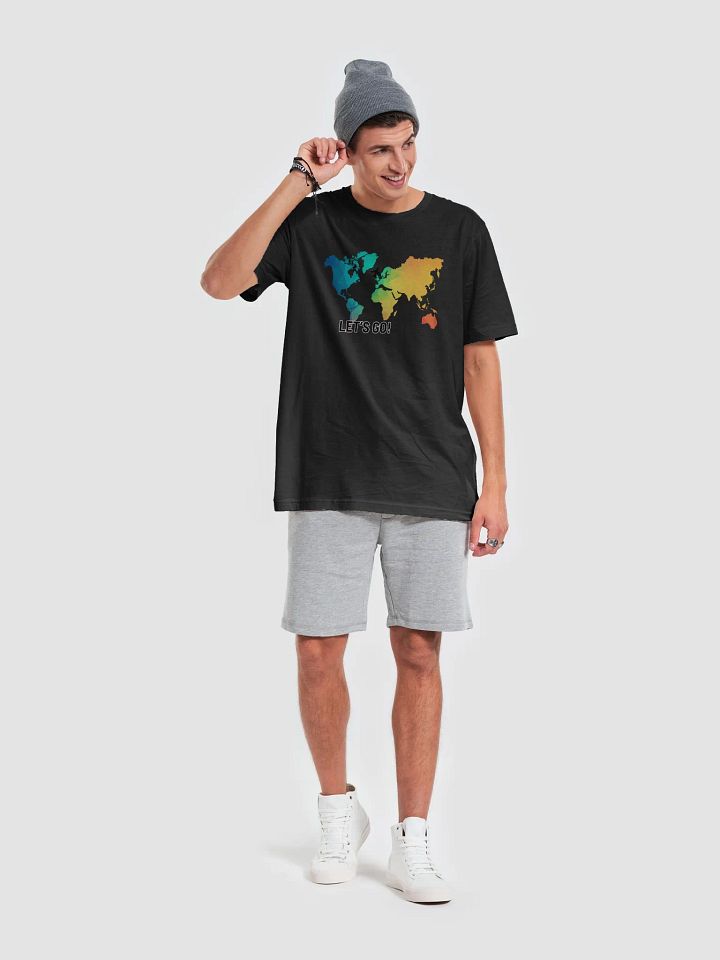 Polygonal World Map Let's Go T-Shirt product image (1)