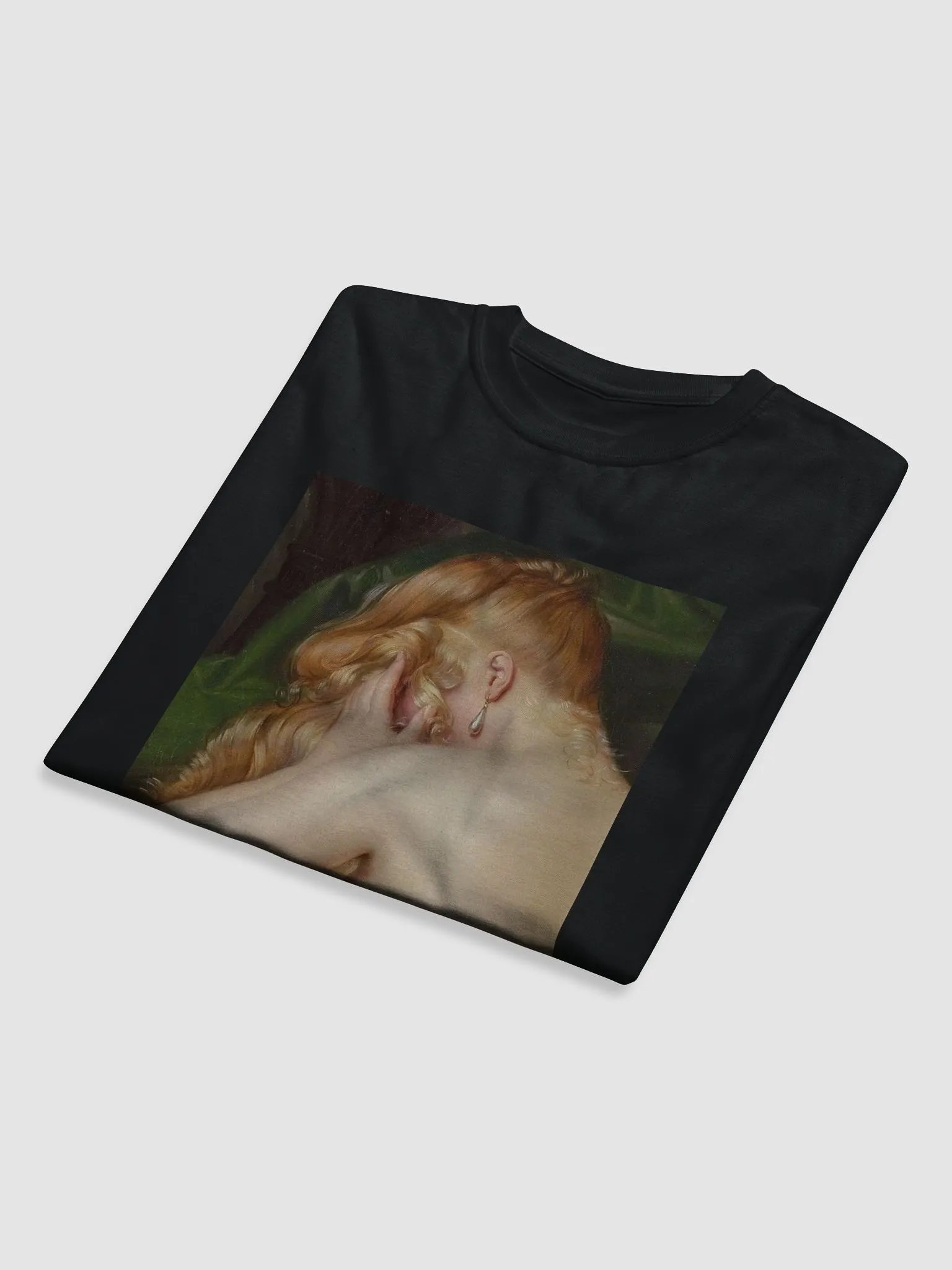 ''Female Nude, Back View'' by Dubois-Drahonet - Black Organic T-Shirt (Unisex) product image (3)