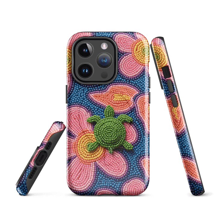 Faux-Beaded Turtle & Floral iPhone® Tough Case product image (3)