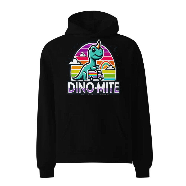 DINO-MITE Rainbow Dinosaur Oversized Hoodie product image (1)
