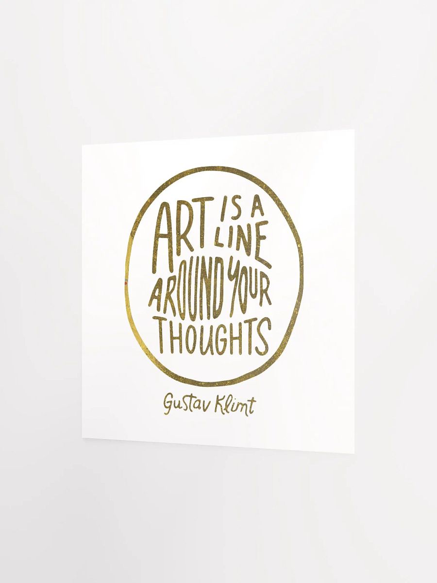 Gustav Klimt: "Art Is A Line" Quote - Print product image (2)