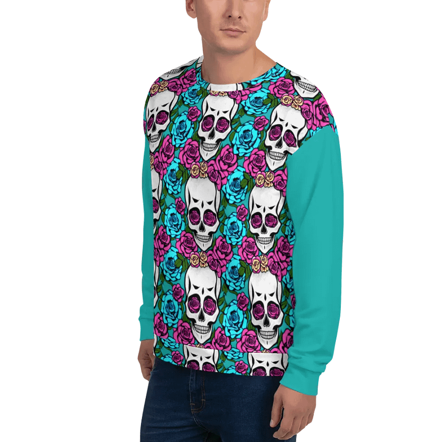 Floral Skull Fiesta Unisex Sweatshirt product image (8)