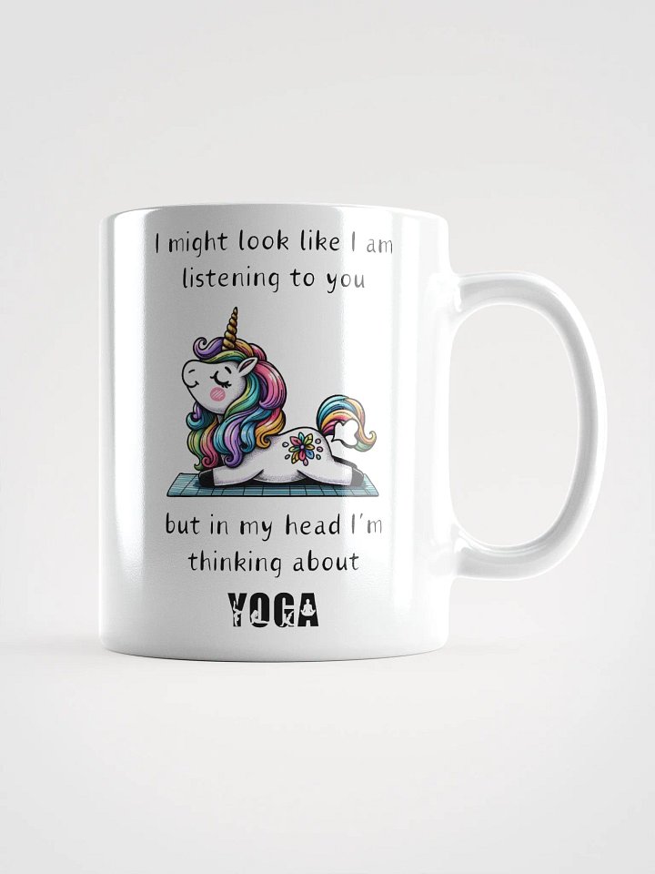 "Unicorn Yoga Pose" White Coffee Mug - Available in 11, 15, and 20 oz product image (1)