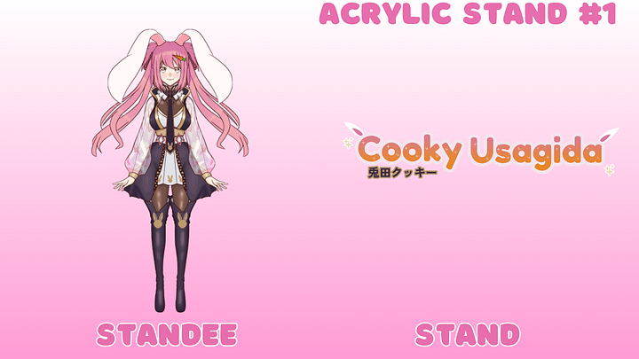 【NEW MODEL DEBUT】Cooky Usagida + Pon Pon Acrylic Stands product image (1)