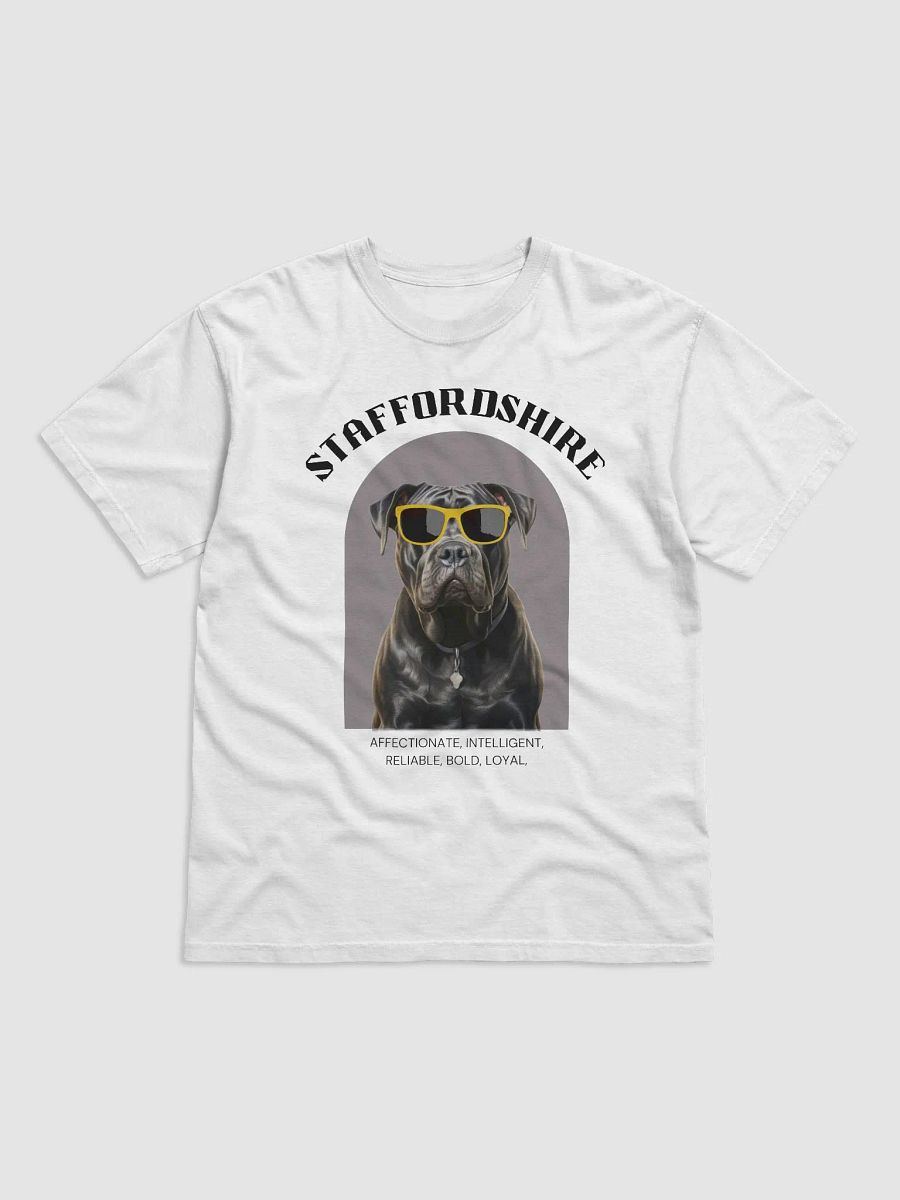 White Funny Staffordshire Relaxed Fit T-shirt product image (2)
