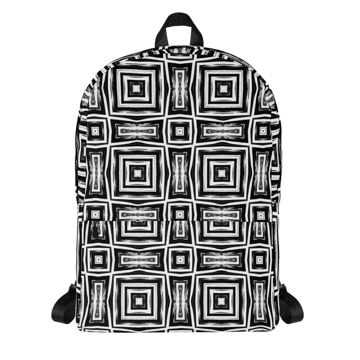 Abstract Monochrome Repeating Pattern Back Pack product image (2)