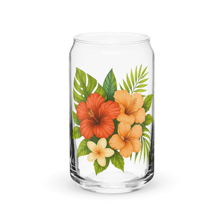 "Tropical Bloom" Can Glass | Island Vibes Everyday product image (2)