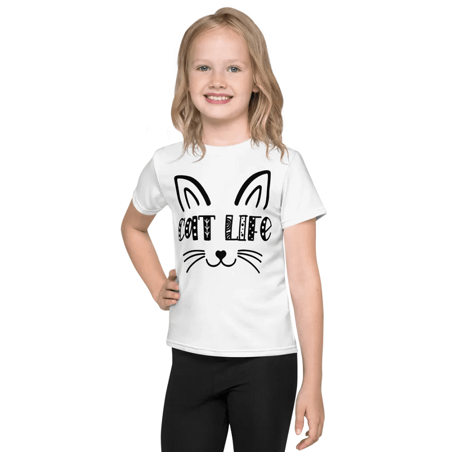 Cat Life Kids Crew Neck T-Shirt product image (2)