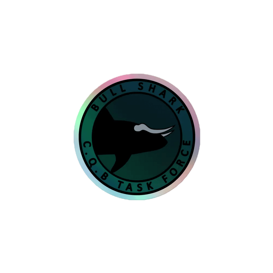 Holographic Bull Shark C.Q.B Task Force Sticker product image (1)
