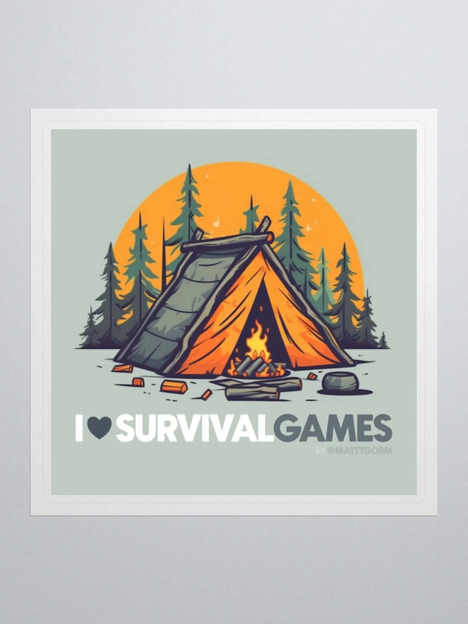 I Love Survival Games (sticker) product image (1)
