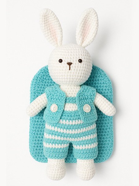 Handmade Crochet Backpack (Cyan) product image (1)