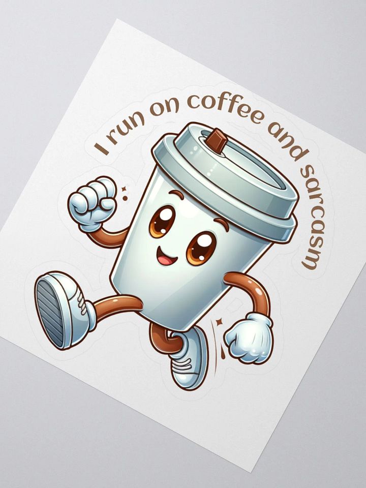 Caffeine Runner Kiss Cut Stickers product image (2)