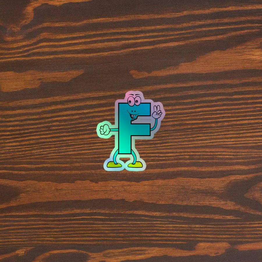 F Holographic Cartoon Character Sticker product image (5)