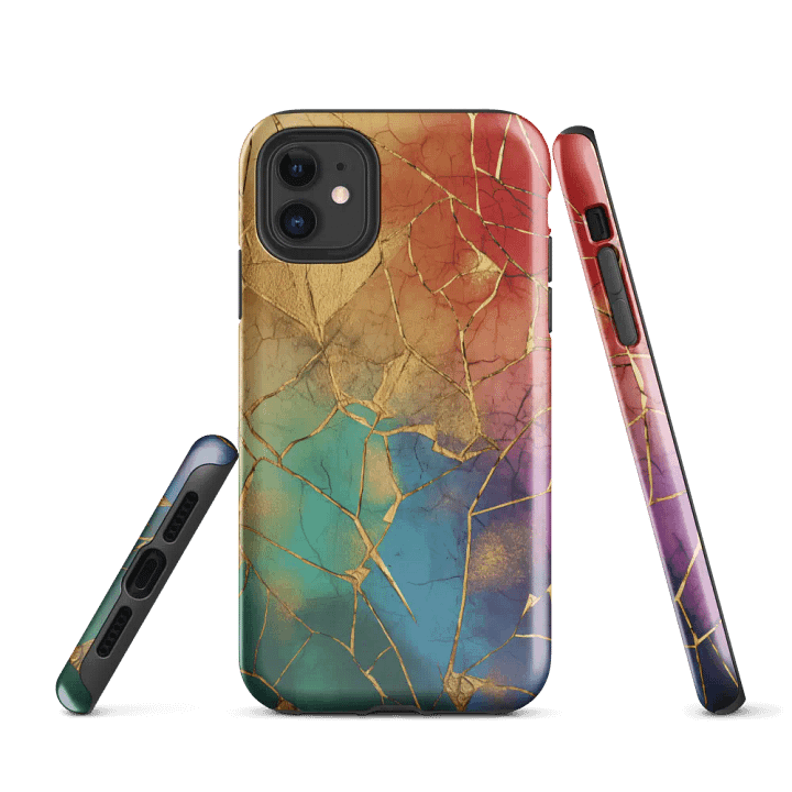 Rainbow Kintsugi Tough iPhone Case product image (1)