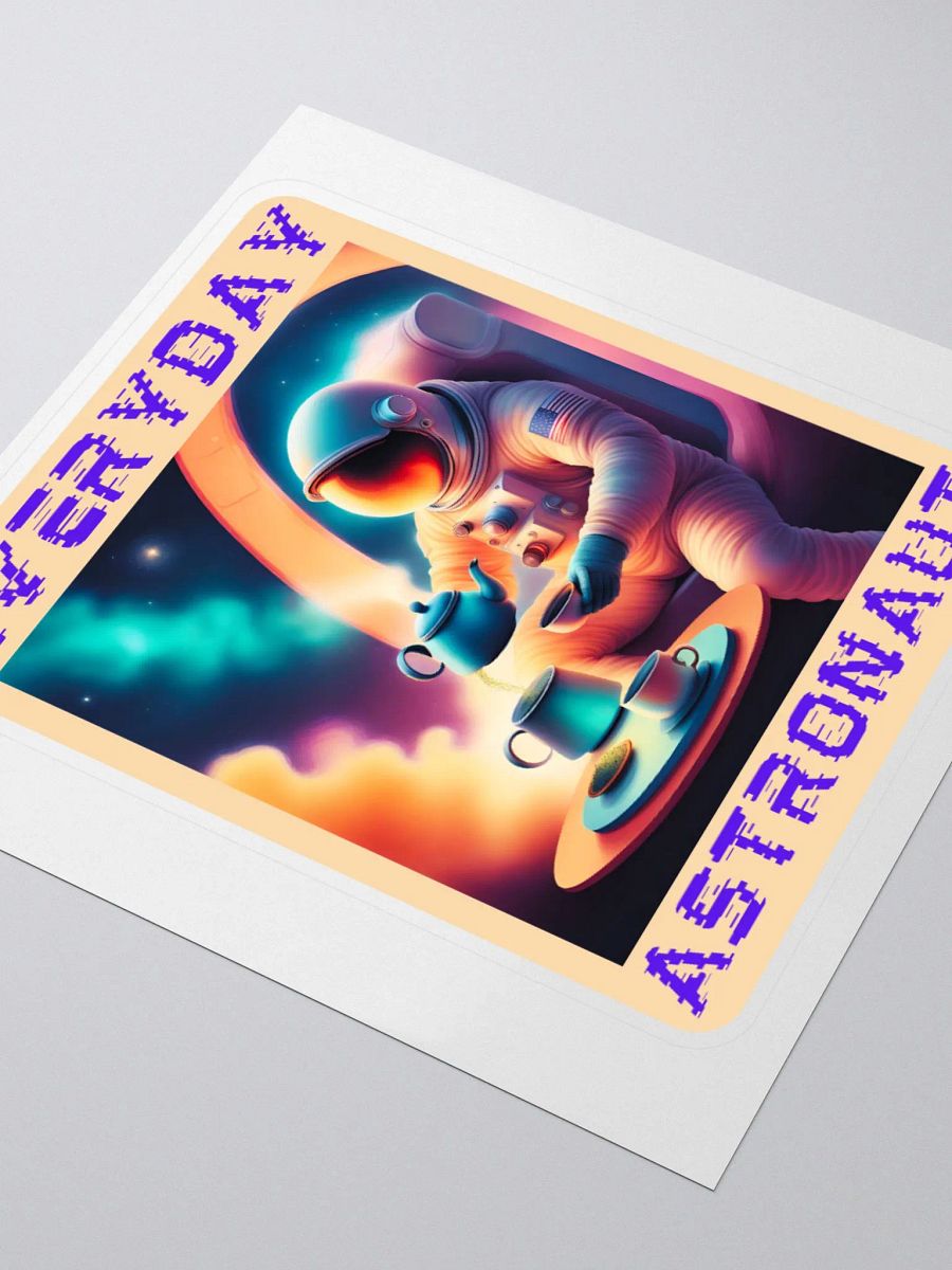 Everyday Astronaut drinking tea Stickers product image (7)
