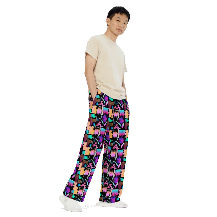 90's Pattern Unisex Wide Leg Pants | 90's Pattern Pants | 1990s Pattern product image (7)