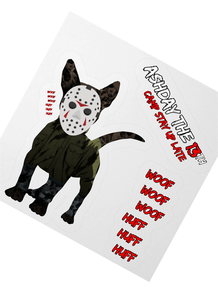 Ashday the 13th Kiss Cut Sticker Set (Clear Edge) product image (2)