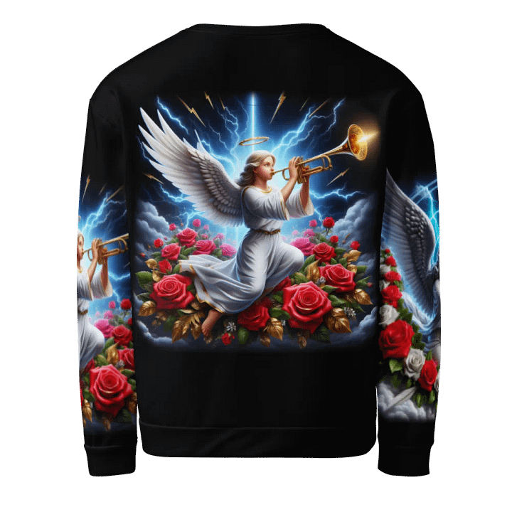 Angels making Music with a Trumpet - All-Over Unisex Sweatshirt #34 product image (2)