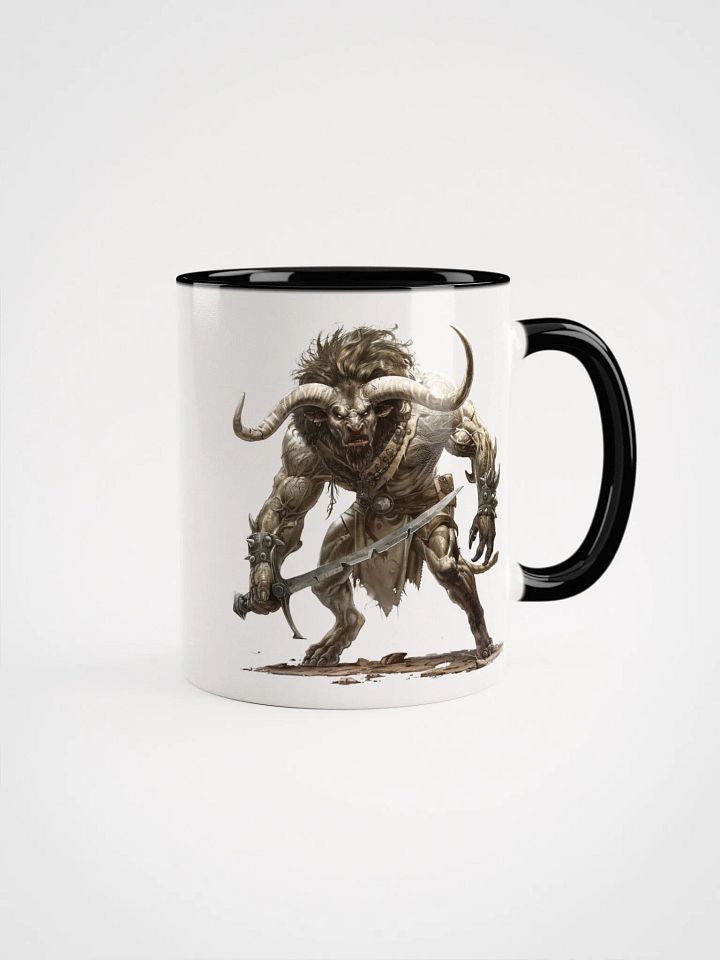 The Minotaur - The Legendary Greek Mythical Creature Ceramic Mug with Black Color Inside product image (1)