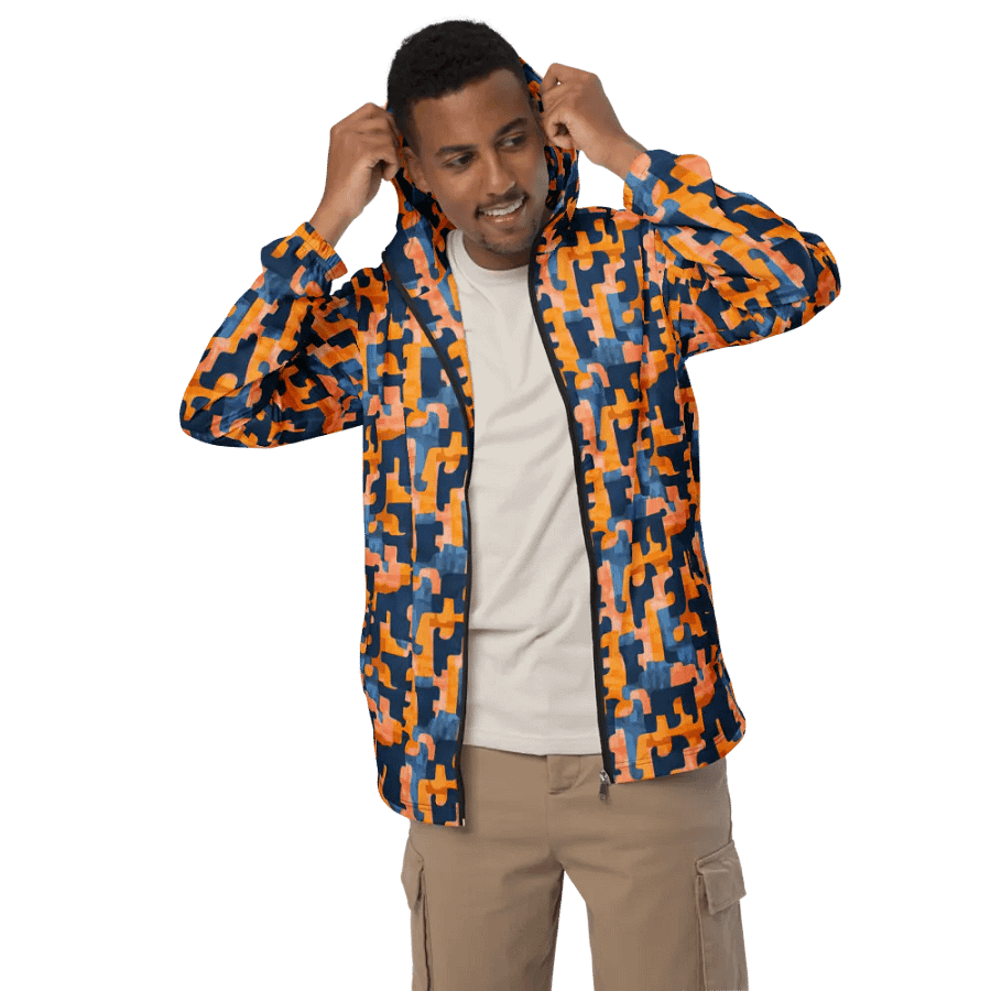 Flowing Shapes | Unisex Windbreaker product image (1)