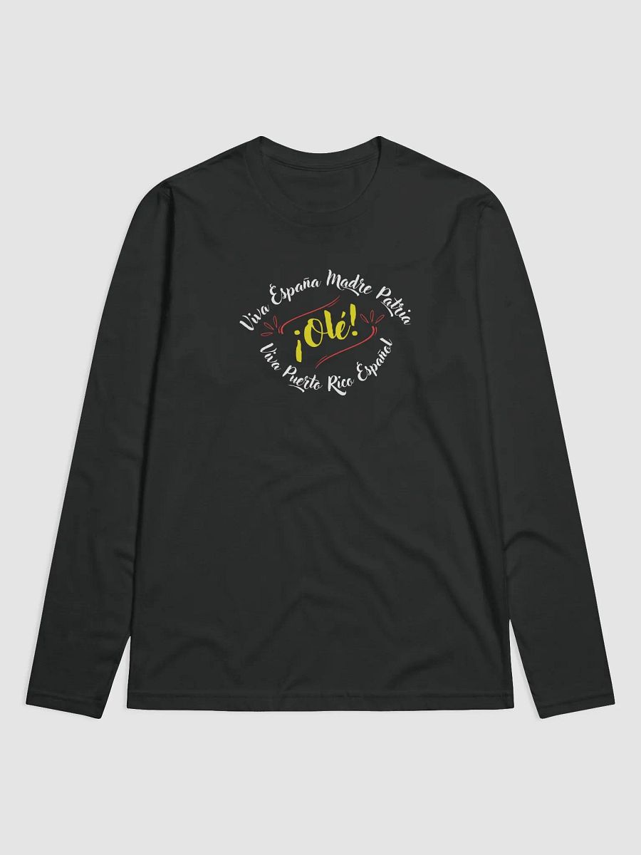 Camiseta manga larga negra - Viva España Madre Patria y Puerto Rico español product image (2)