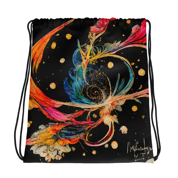 Cosmic Swirl All-Over Drawstring Bag product image (1)