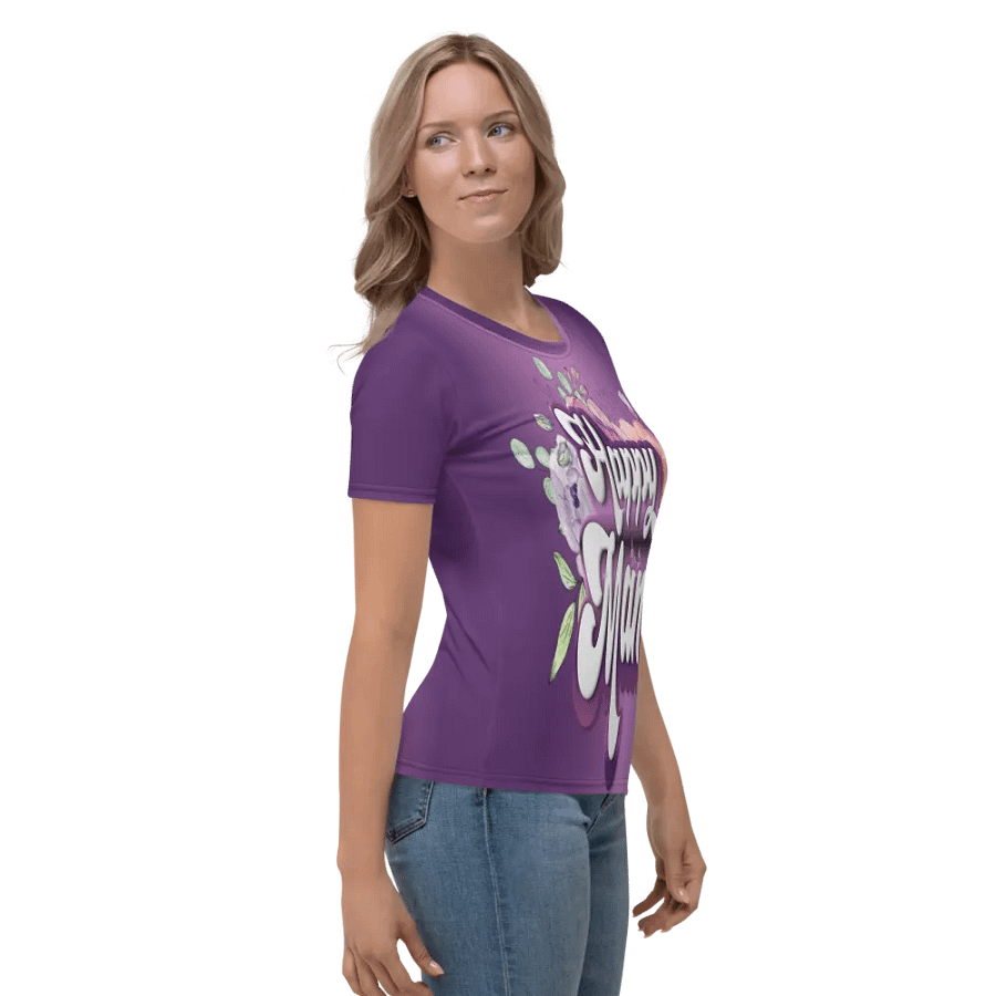 Happy Mama All Over Print T-shirt product image (5)