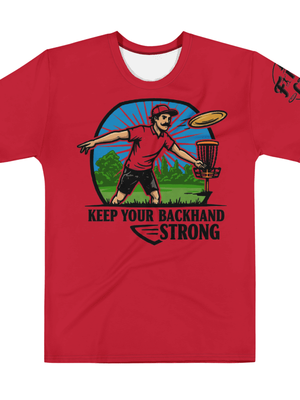 Fancy Lads Men's Blue T-Shirt "Keep Your Backhand Strong" product image (1)