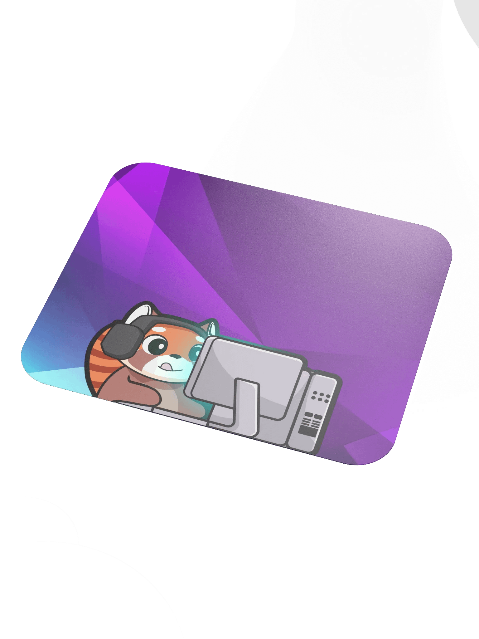 Gaming Bear Mouse Pad (Purple Abstract) - 8.7" x 7.1" product image (3)