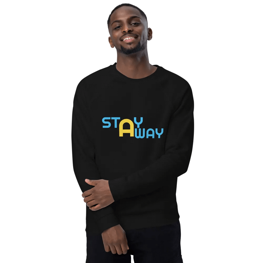 STAY AWAY Organic Raglan Sweatshirt product image (1)