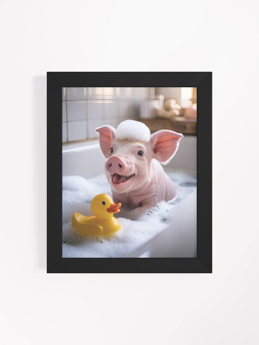 Piglet Bubble Bath Bliss, Framed Poster product image (5)