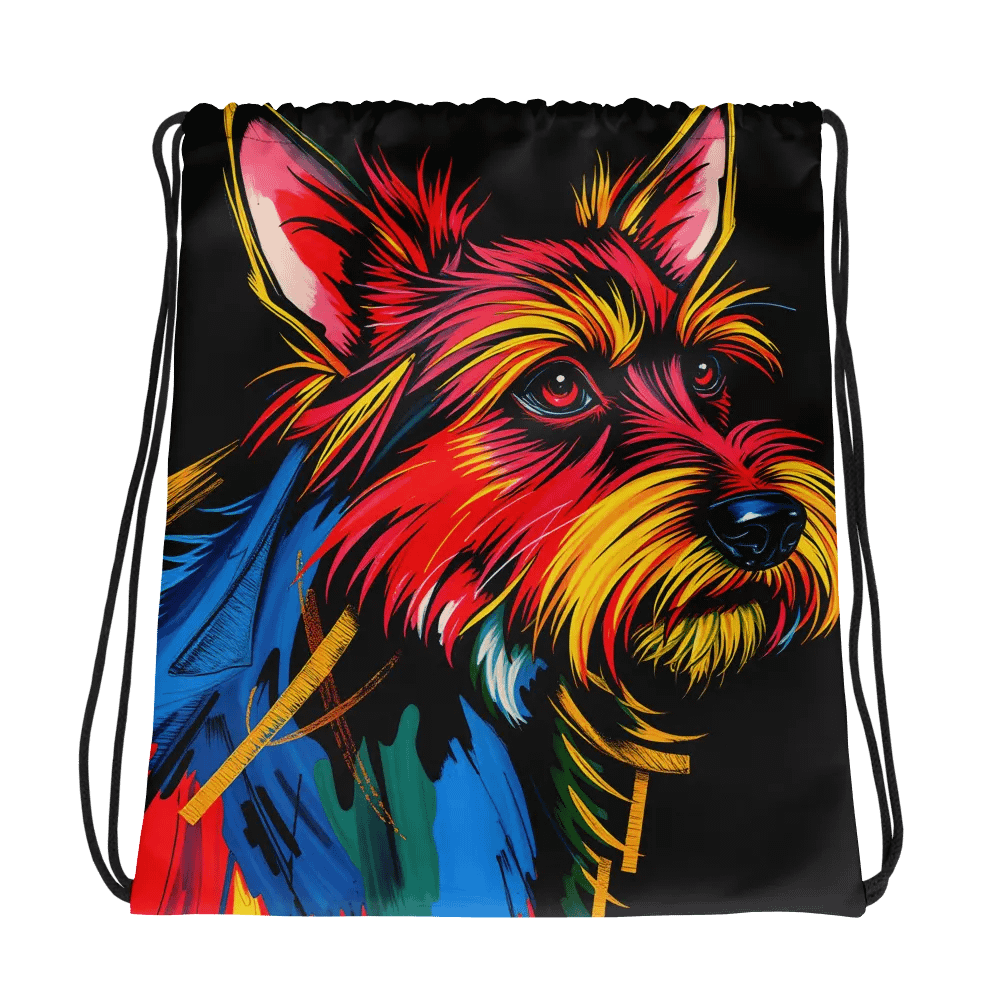 Vibrant Canine Chaos Drawstring Bag product image (1)