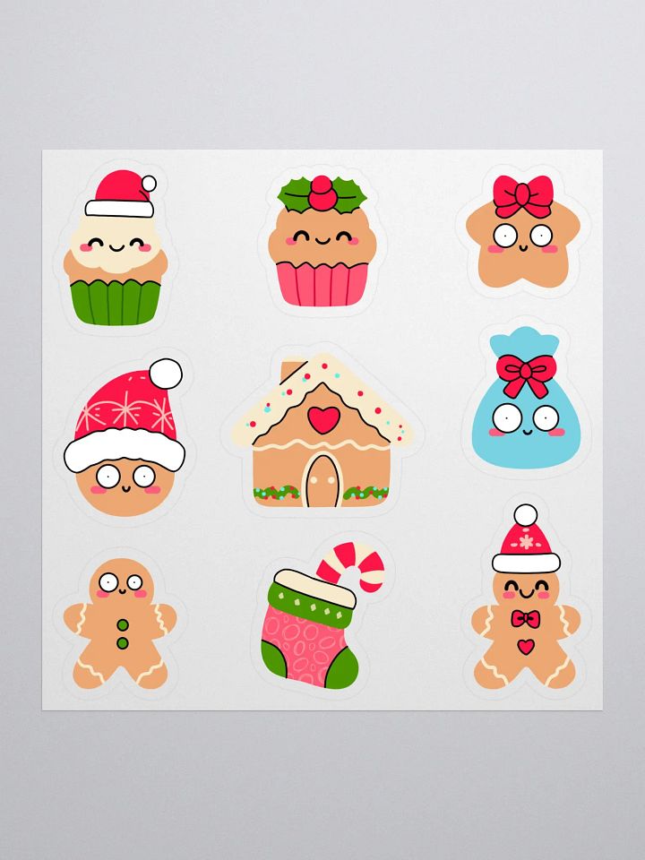 Christmas Baking – Cute, Hand-Drawn Sticker Sheet Featuring Gingerbread, Cupcakes, and Holiday Treats for Planners, Journals, and Crafts product image (1)