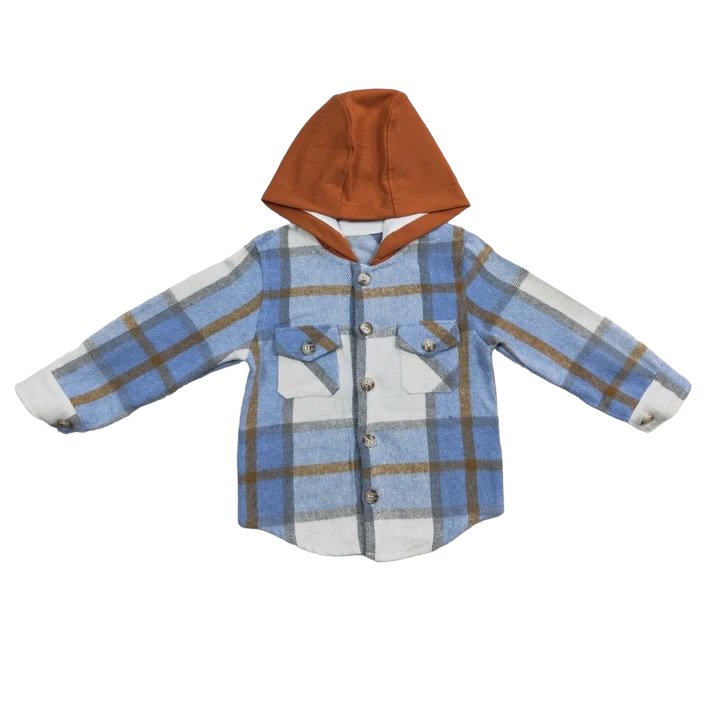 Blue Orange Hoodie Flannel product image (1)