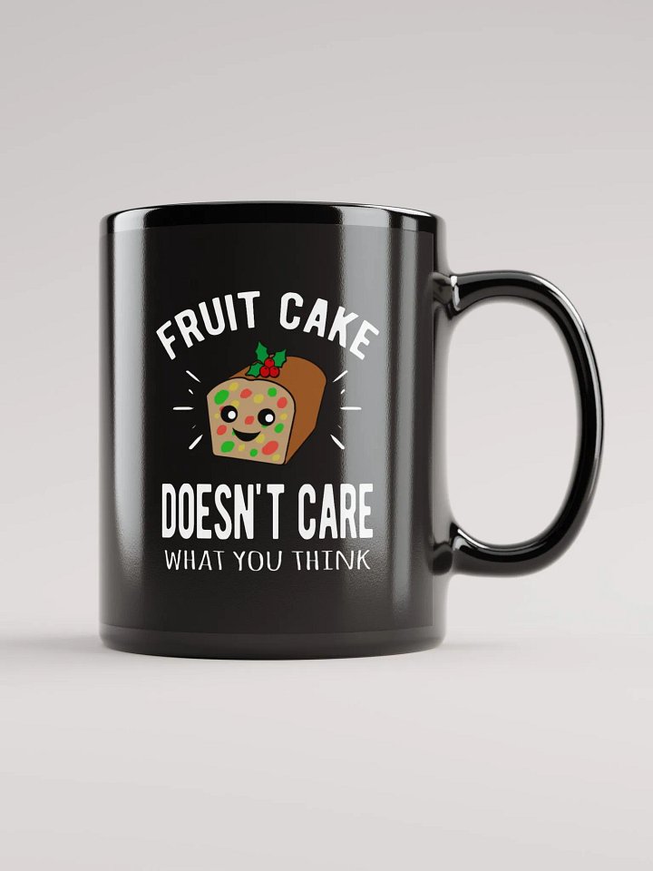 Fruit Cake Doesn't Care, Black Glossy Mug product image (1)