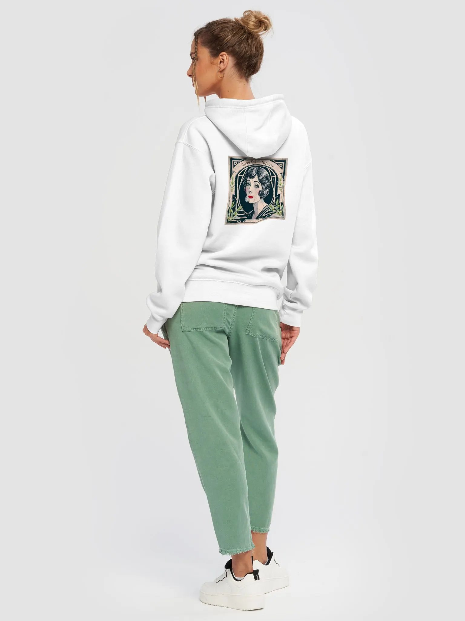 Olive Oil Company 1920s Signage Glamour Back Graphic - Hoodie product image (6)