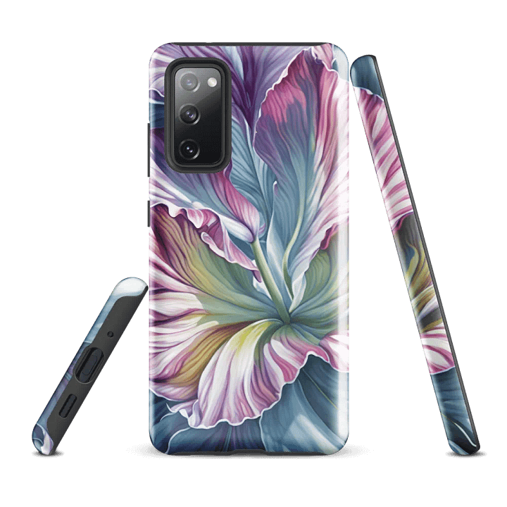 Tough Phone Case for Samsung® - Flower in Shades of Pink and Blue product image (3)
