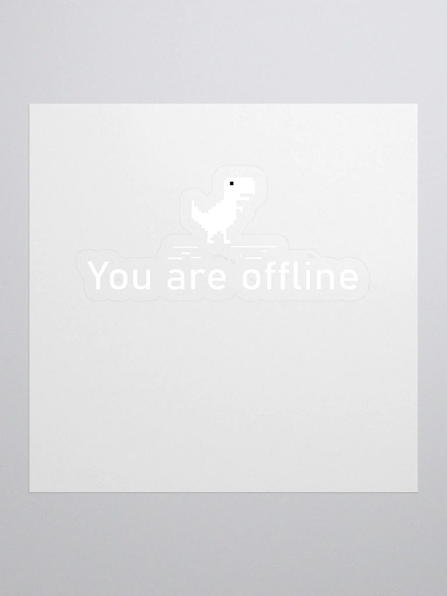 Pixelated Dino Offline Kiss Cut Stickers product image (1)