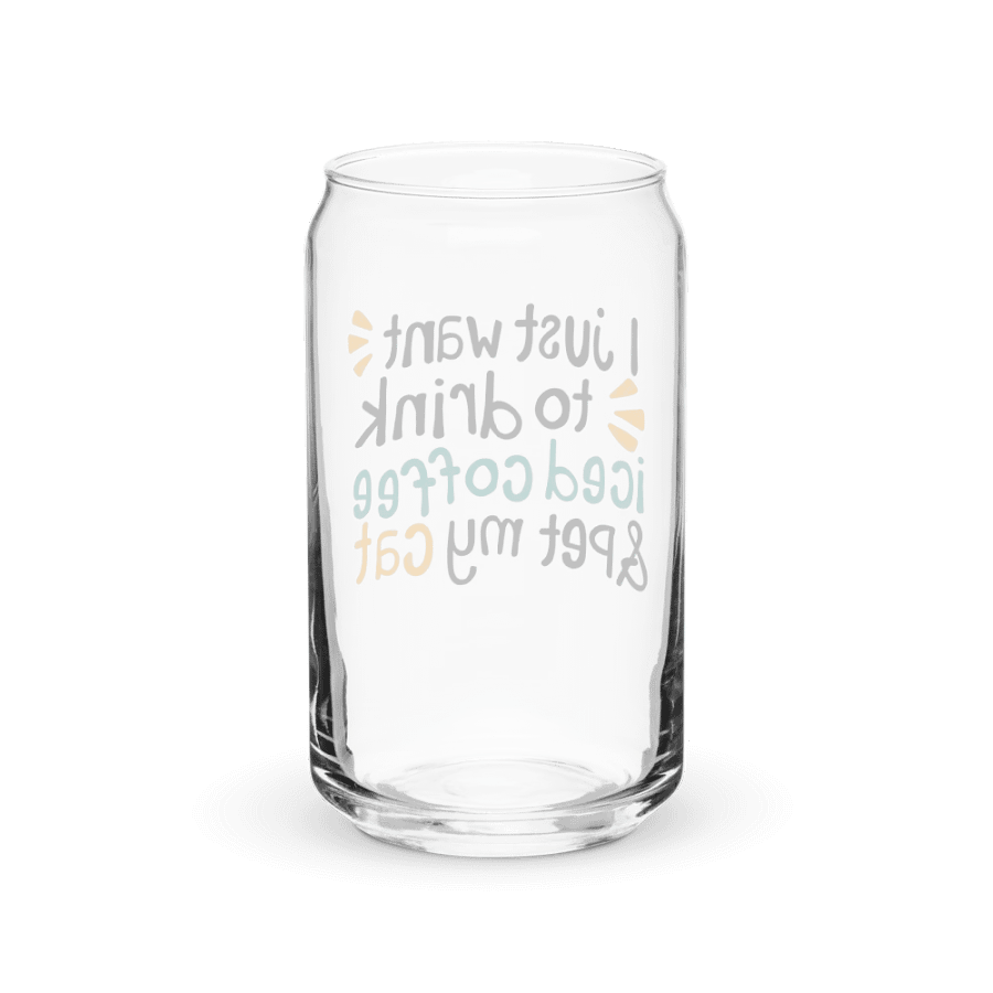 Iced Coffee & Cat - Can-Shaped Glass product image (8)