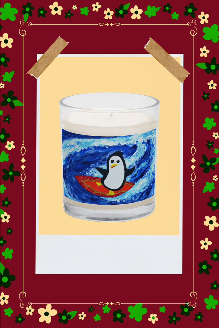 Surfing Penguin Candle product image (1)