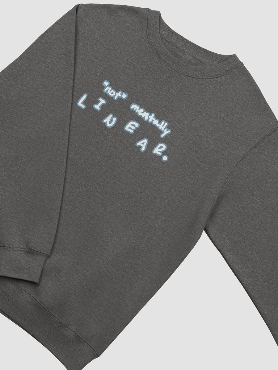 *not* mentally linear (lined design, #709AAF) printed crewneck product image (7)