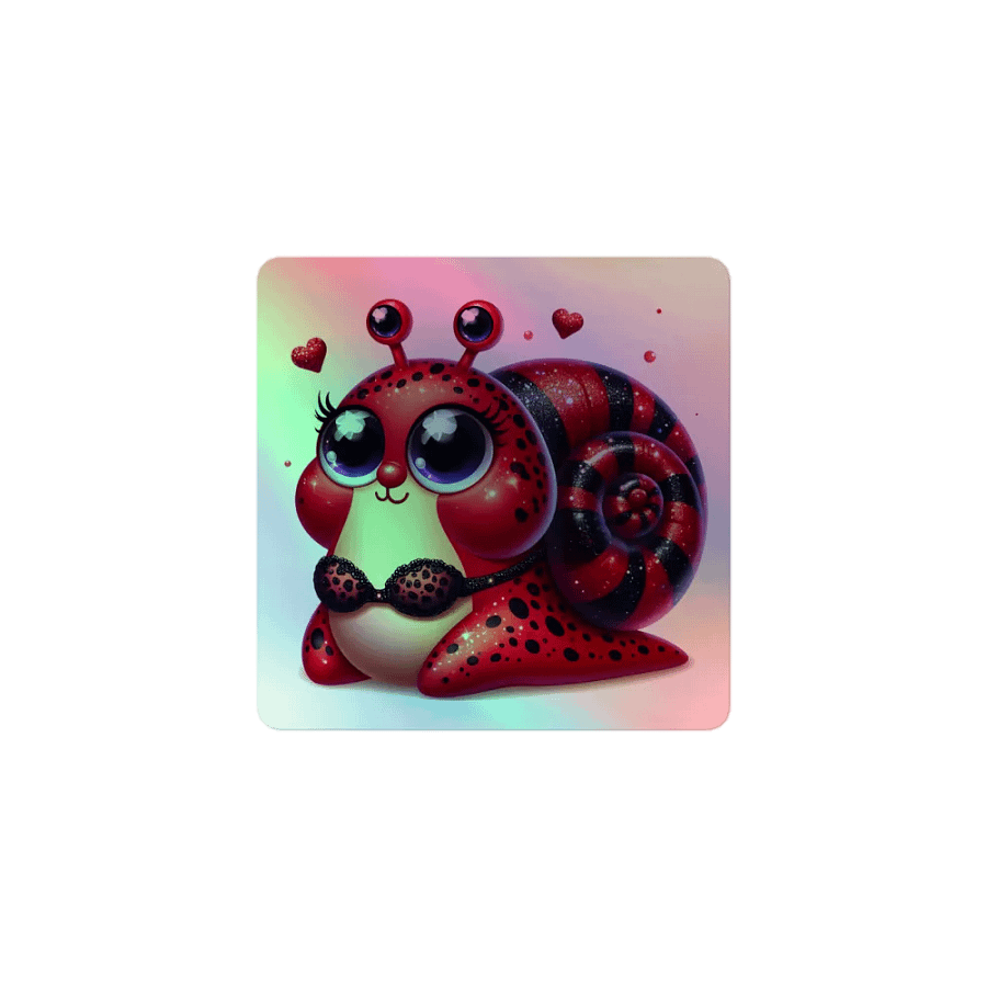 Ladybug Snail Holographic Sticker Set product image (1)