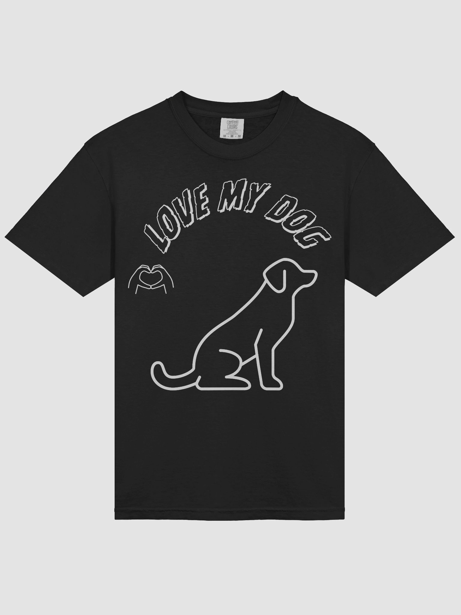 Love My Dog Heavyweight Cotton T-Shirt product image (31)