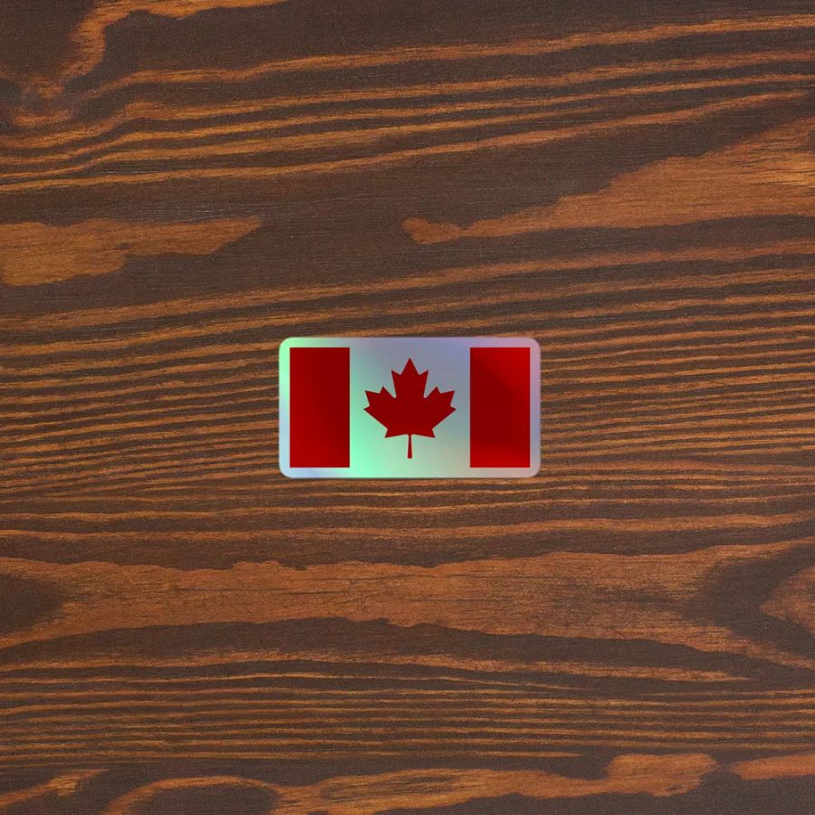 Canadian Flag Holographic Sticker product image (3)