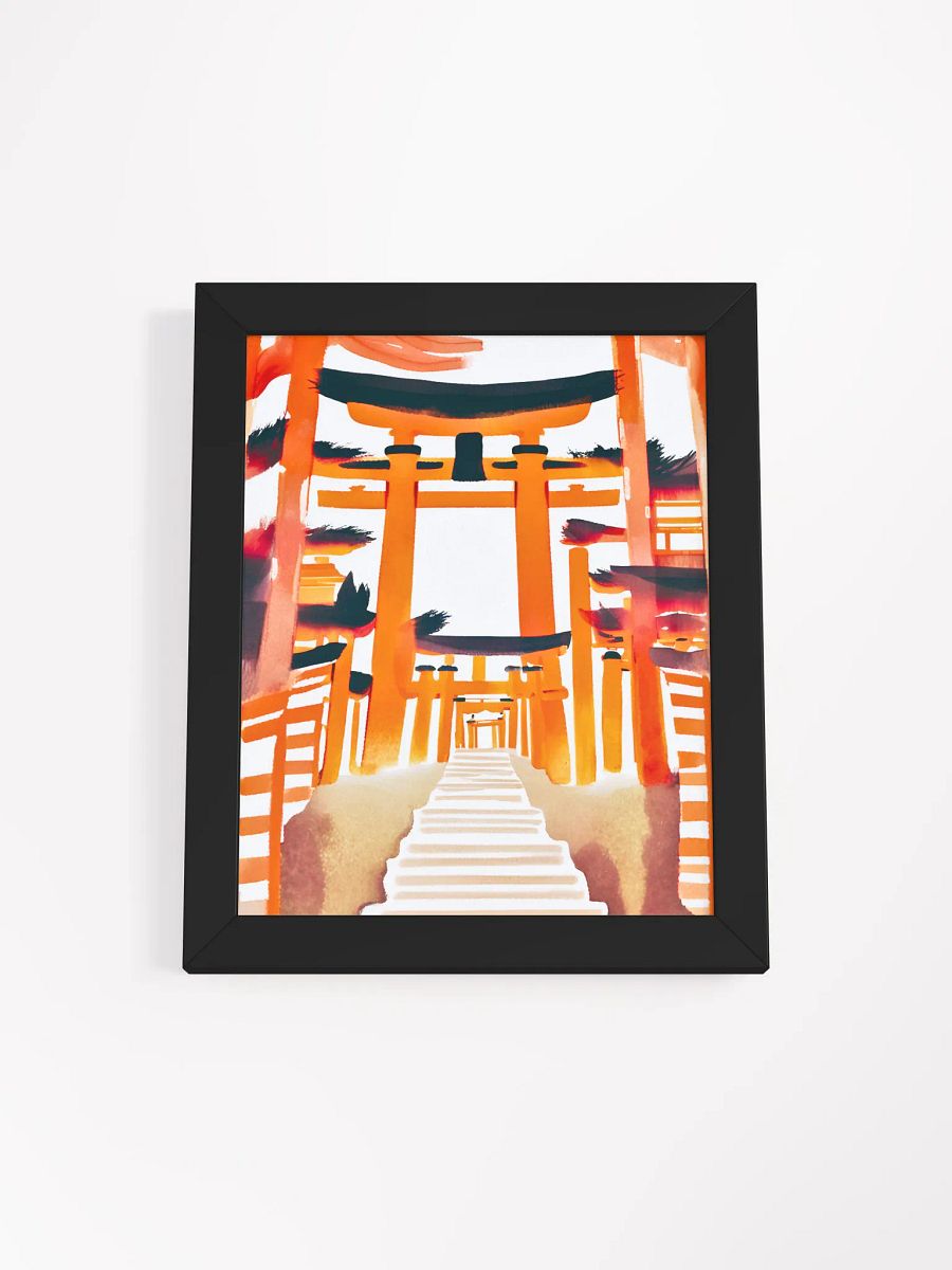 Tranquil Torii Gates: Framed Watercolor Poster product image (3)