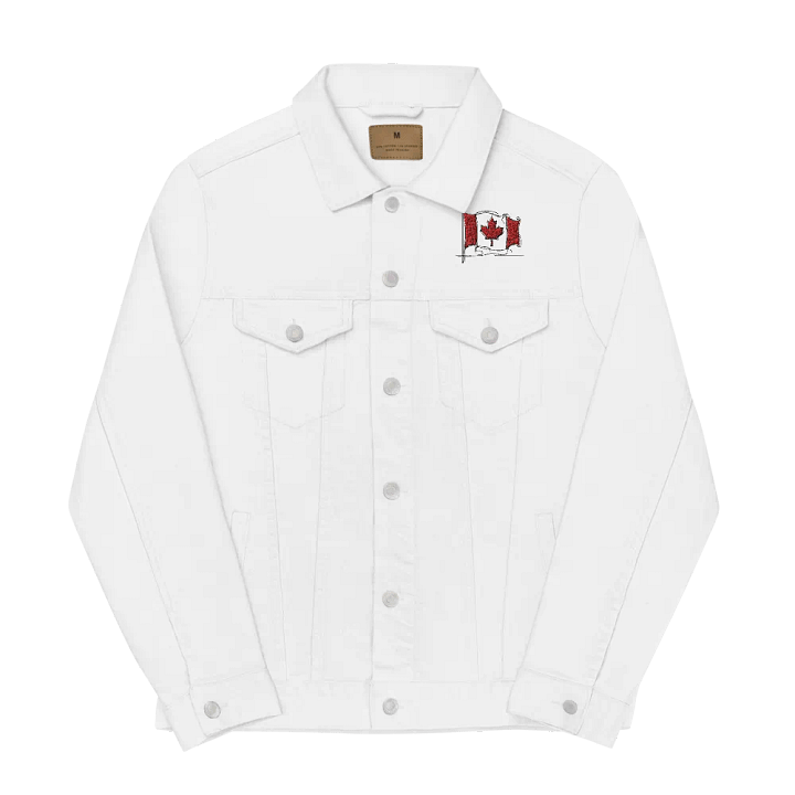 Canadian Flag Line Art Denim Jacket product image (66)