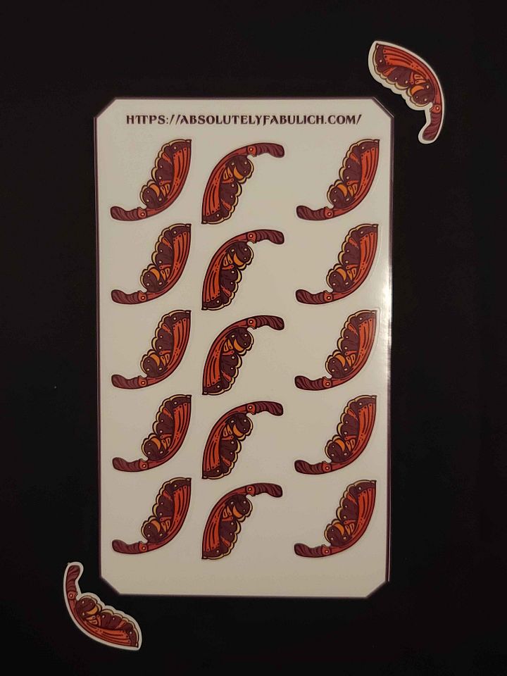 Butterfly Knives Sticker Sheet product image (1)
