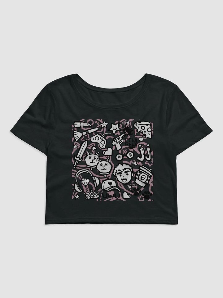J-Doodle Crop Tee (Black) product image (2)