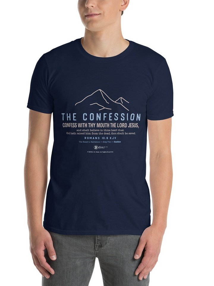 T-Shirt, The Road to Salvation, Step 2, CONFESSION/Confess, Short-Sleeve Unisex T-Shirt product image (1)